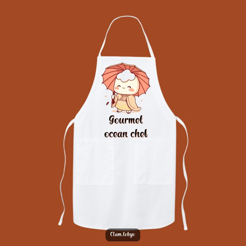 Funny Clam Chef Apron: Royal Kimono, Whimsical & Hilarious Kitchen Wear