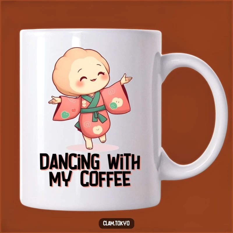 Funny Clam Kimono Mug: Dancing Clam in Rich Colors, Graceful & Funny Gift