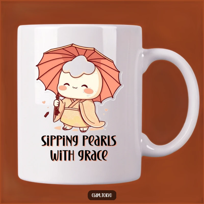 Funny Clam Kimono Mug: Royal Seashell, Elegant & Hilarious Coffee Cup Gift