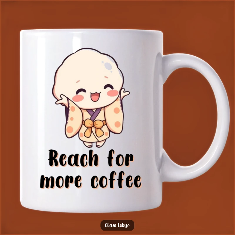 Funny Playful Clam Mug: Reaching Kimono Clam, Perfect Gift for Fun Friends