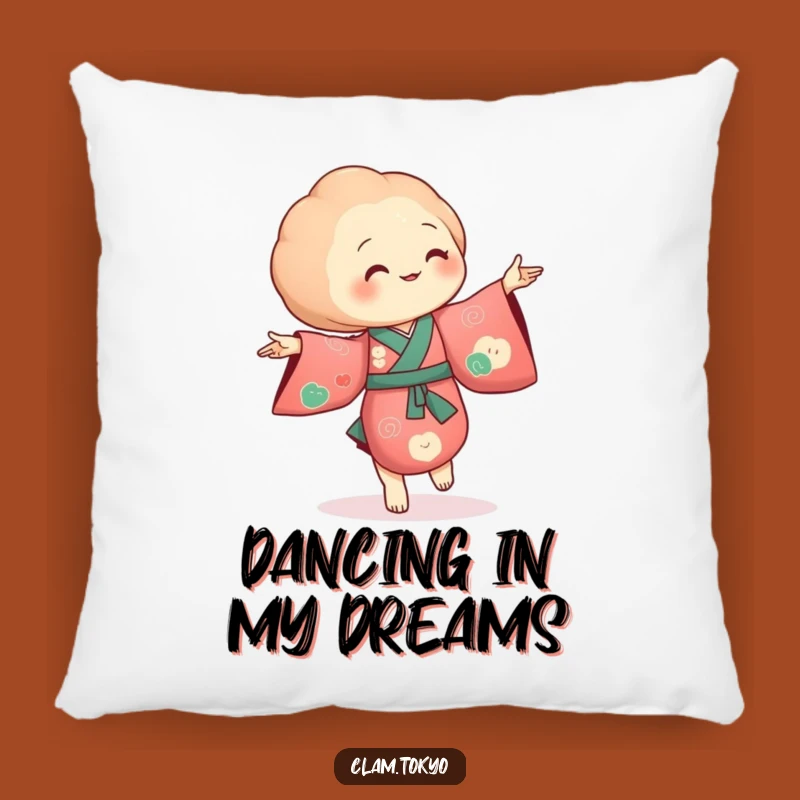 Funny Clam Kimono Pillow: Cozy Artistry with Dancing Clam, Rich Colors, Perfect Gift