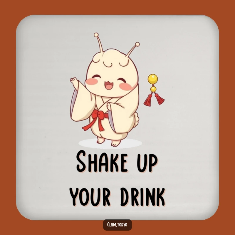Funny Clam Kimono Coaster: Festive Protection with Shaking Clam, Perfect Gift