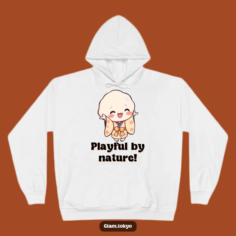 Funny Playful Clam Hoodie: Cozy Reaching Kimono Clam, Ultimate Fun Hoodie