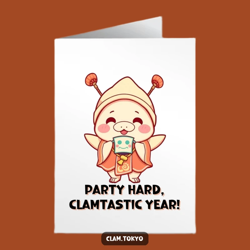 Free Printable Festive Clam Birthday Card: Joyful Downloadable Gift for Party Lovers