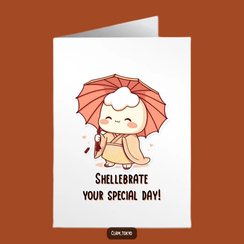 Free Printable Clam Birthday Card: Royal Elegance & Fun - Downloadable Gift