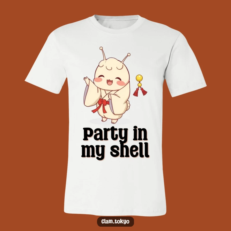 Funny Clam Kimono T-Shirt: Joyful Shaking Clam, Classic Style, Hilarious Gift
