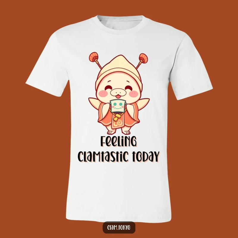 Funny Festival Clam T-Shirt: Joyful Clam with Mask, Hip Party Tee
