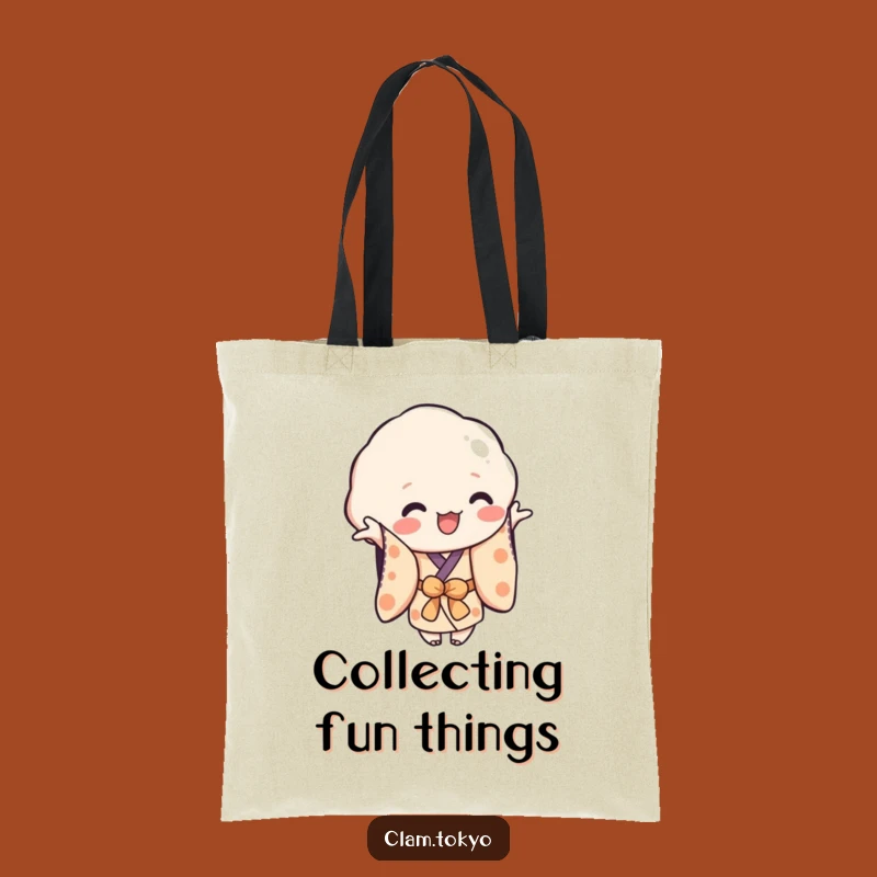 Funny Playful Clam Tote Bag: Reaching Kimono Clam, Perfect Fun Accessory