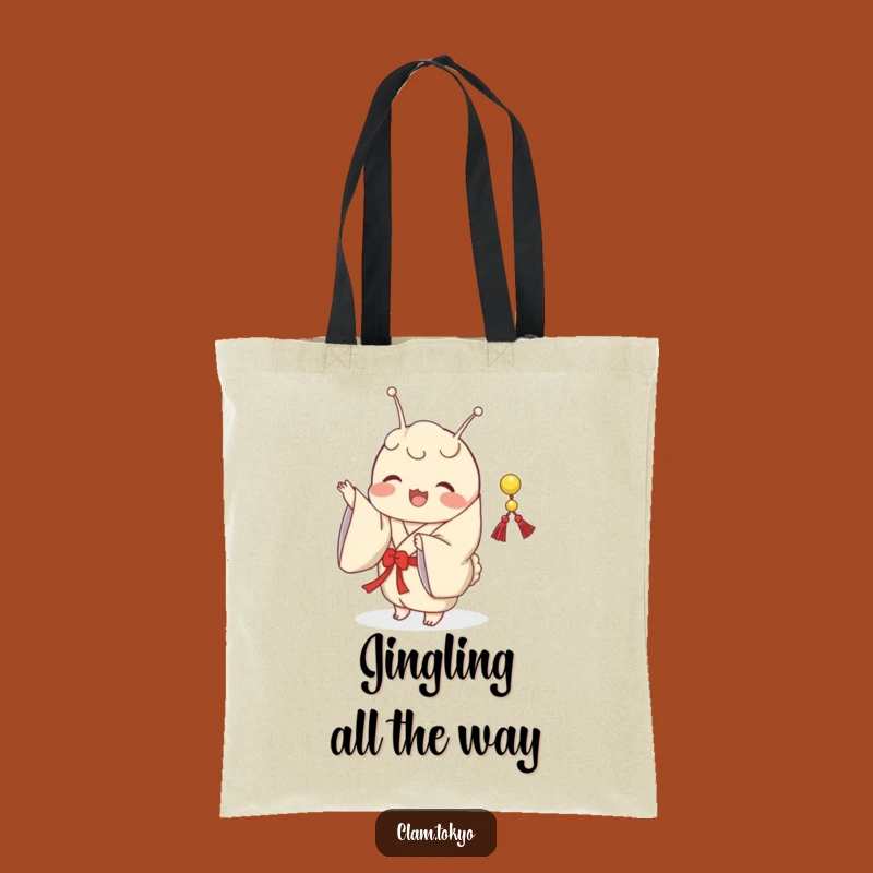 Funny Clam Kimono Tote Bag: Joyful Shaking Clam, Festive Decor, Perfect Gift